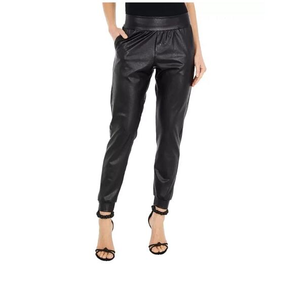 Commando Vegan Leather Jogger Black Stretch High Waisted S NWT Capsule Chic - Picture 1 of 10